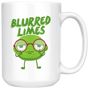 Blurred Limes - 15oz White Mug - FP02B-15oz