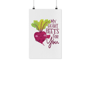 My Heart Beets For You - White Poster - FP22B-WPT