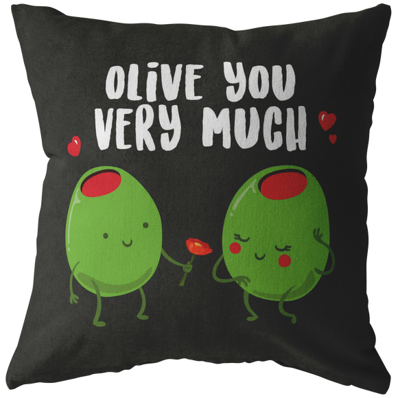 Olive You Very Much - Throw Pillow - FP52W-THP
