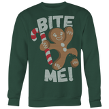 Bite Me Gingerbreadman - Ugly Christmas Sweater Shirt Apparel - CM12B-AP