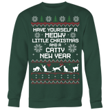 Have Yourself a Meowy Little Christmas and a Catty New Year - Ugly Christmas Sweater Shirt Apparel - CM02B-AP