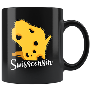 Swissconsin - 11oz Black Mug - FP32B-11oz