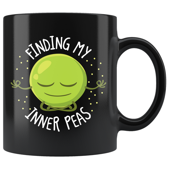 Finding My Inner Peas - 11oz Black Mug - FP61B-11oz