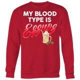 My Blood Type is Eggnog - Ugly Christmas Sweater Shirt Apparel - CM06B-AP