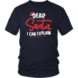 Dear Santa I Can Explain - Ugly Christmas Sweater Shirt Apparel - CM28B-AP