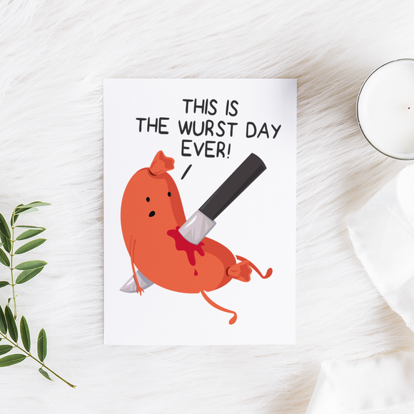 This is the Wurst Day Ever - Folded Greeting Card - FP18W-CD