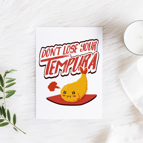 Don't Lose Your Tempura - Folded Greeting Card - FP27B-CD