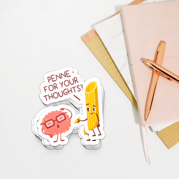 Penne For Your Thoughts - Die Cut Sticker - FP31B-ST