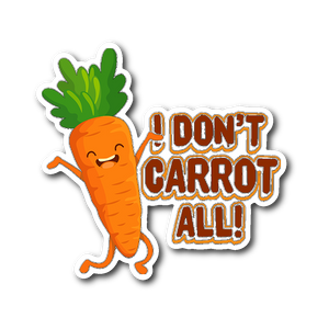 I Don't Carrot All - Die Cut Sticker - FP50B-ST