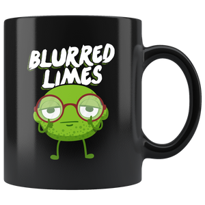 Blurred Limes - 11oz Black Mug - FP02B-11oz