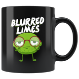 Blurred Limes - 11oz Black Mug - FP02B-11oz