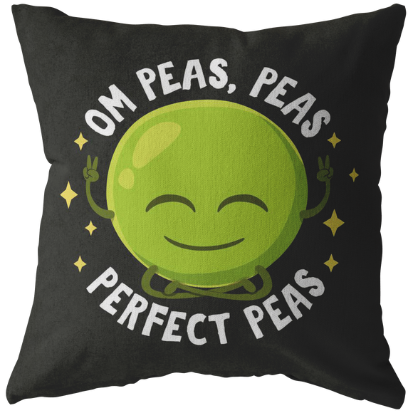 Om Peas, Peas, Perfect Peas - Throw Pillow - FP64W-THP