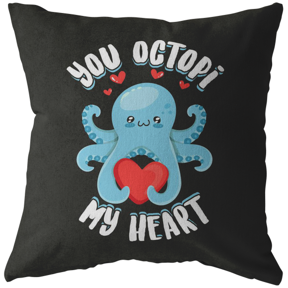 You Octopi My Heart - Throw Pillow - FP84W-THP
