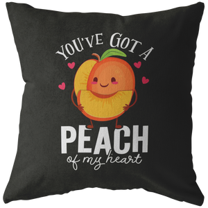 You've Got a Peach Of My Heart - Throw Pillow - FP57W-THP