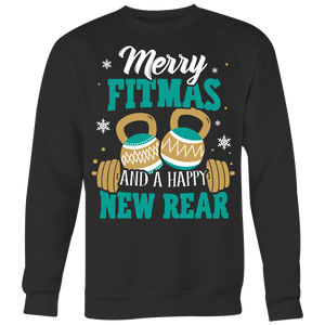 Merry Fitmas and a Happy New Rear - Ugly Christmas Sweater Shirt Apparel - CM32B-AP