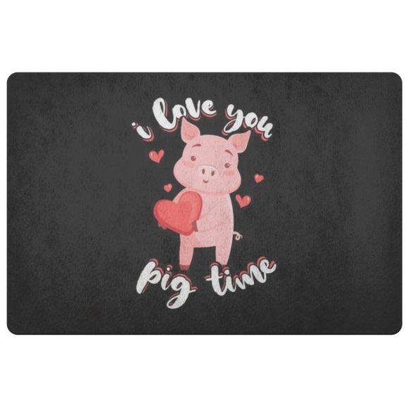 I Love You Pig Time - Doormat - FP73W-DRM