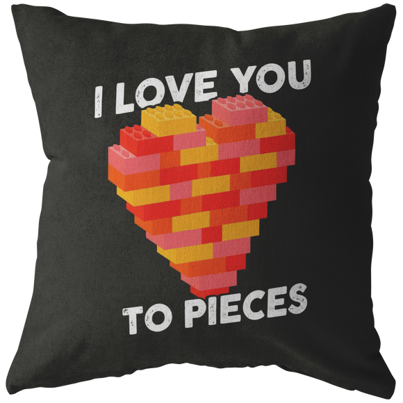 I Love You To Pieces - Throw Pillow - FP67W-THP