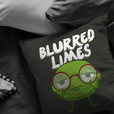 Blurred Limes - Throw Pillow - FP02W-THP