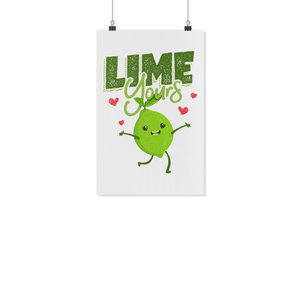 Lime Yours - White Poster - FP81B-WPT