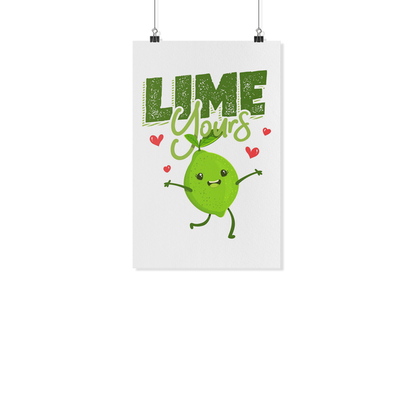 Lime Yours - White Poster - FP81B-WPT