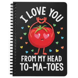 ILY Tomatoes - Spiral Notebook - FP44B-NB