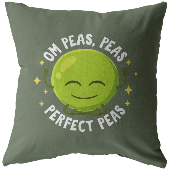 Om Peas, Peas, Perfect Peas - Pillow Cushion - FP64B-CU