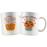 Mr and Mrs Mug - I Have Fillings For You - Muffin Compares To You - CP07B-WMG