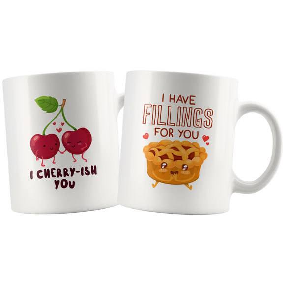 Just Married Mug - I Cherry-ish You - I Have Fillings For You - CP11B-WMG
