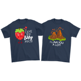 Bride and Groom Shirts - I Love You Berry Much - I Lava You a Lot - CP09B-SHR