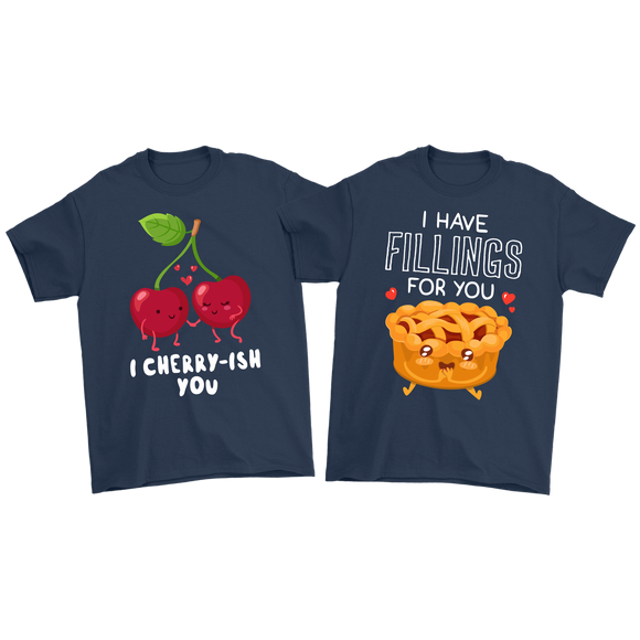 Couple Matching Shirts - I Cherry-ish You - I Have Fillings For You - CP11B-SHR