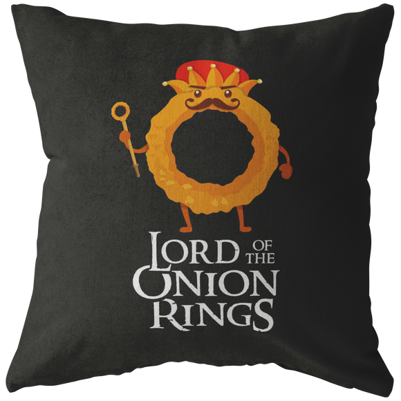 Lord of the Onion Rings - Throw Pillow - FP45W-THP