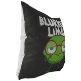 Blurred Limes - Throw Pillow - FP02W-THP