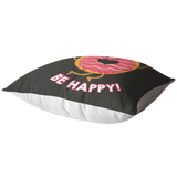 Donut Worry, Be Happy - Throw Pillow - FP06W-THP