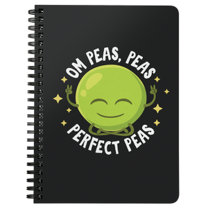 Om Peas, Peas, Perfect Peas - Spiral Notebook - FP64B-NB